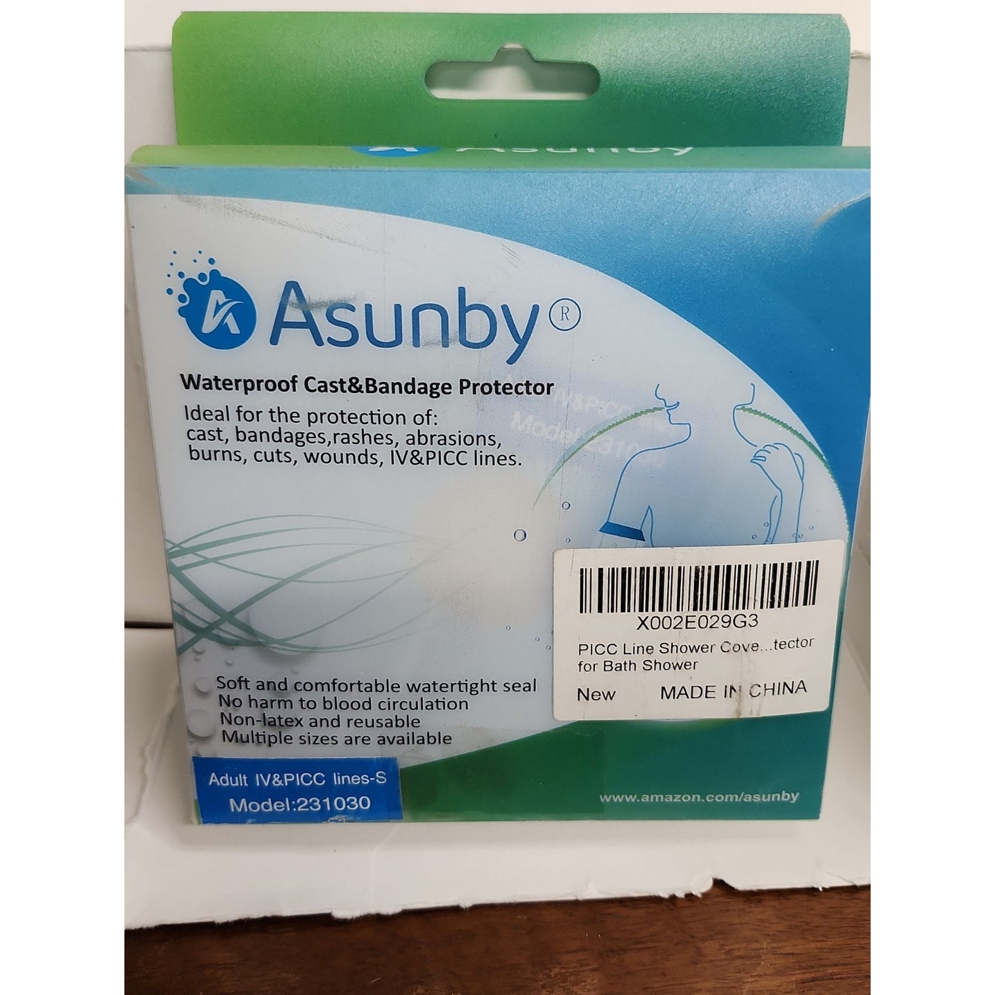 Asunby Waterproof Cast, Bandage, IV&PICC line Protector Lines-S Model:231030