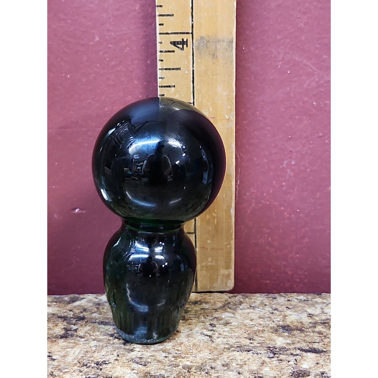 Blenko Emerald Green Glass Ball Stopper