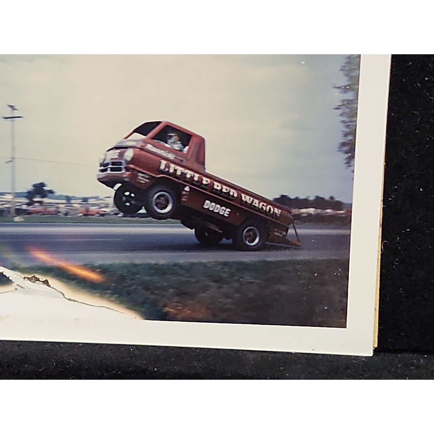 Vintage Original Racing Photograph "Little Red Wagon" At National Trail Raceway