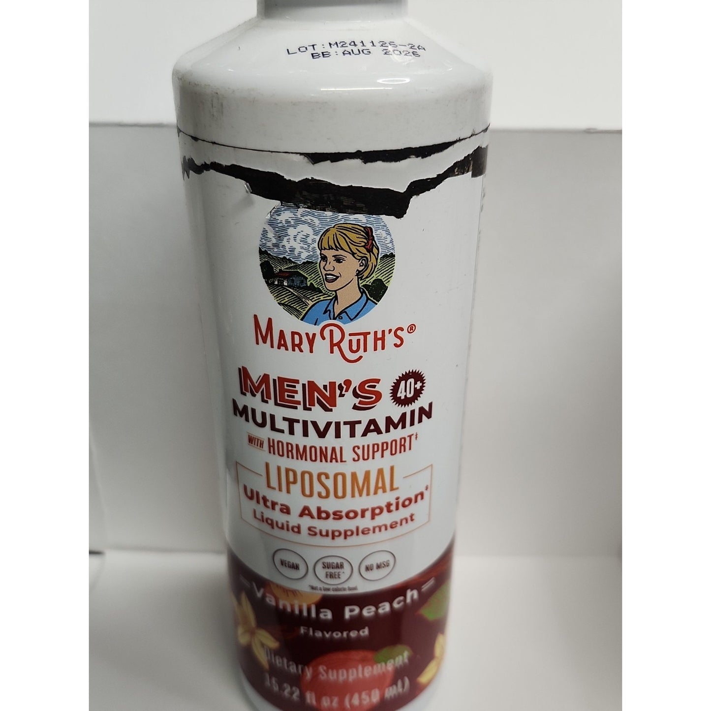 Mary Ruth’s Men´s 40+ Multivitamin Liposomal Vanilla Peach Liquid Supplement