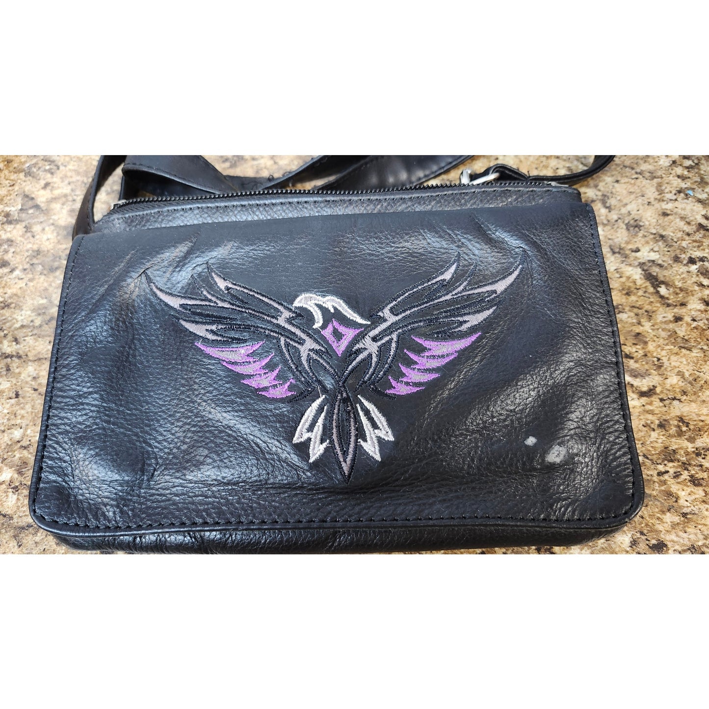 Hot Leathers CPE2006 Tribal Eagle Embroidered Bag Ladies Clip Pouch Purse 8X5X1