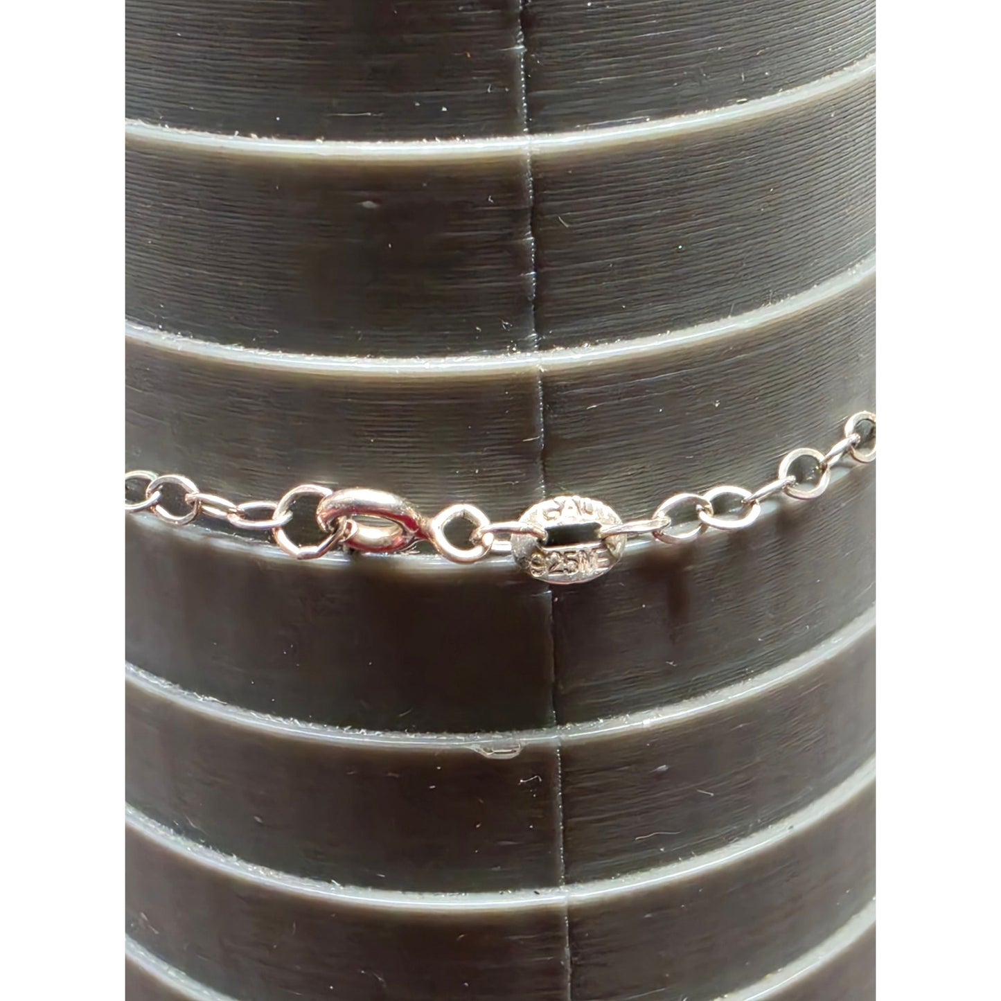 Sterling Silver Celtic Witch Knot CZ Bracelet Womens Link Chain Y2K Size 7