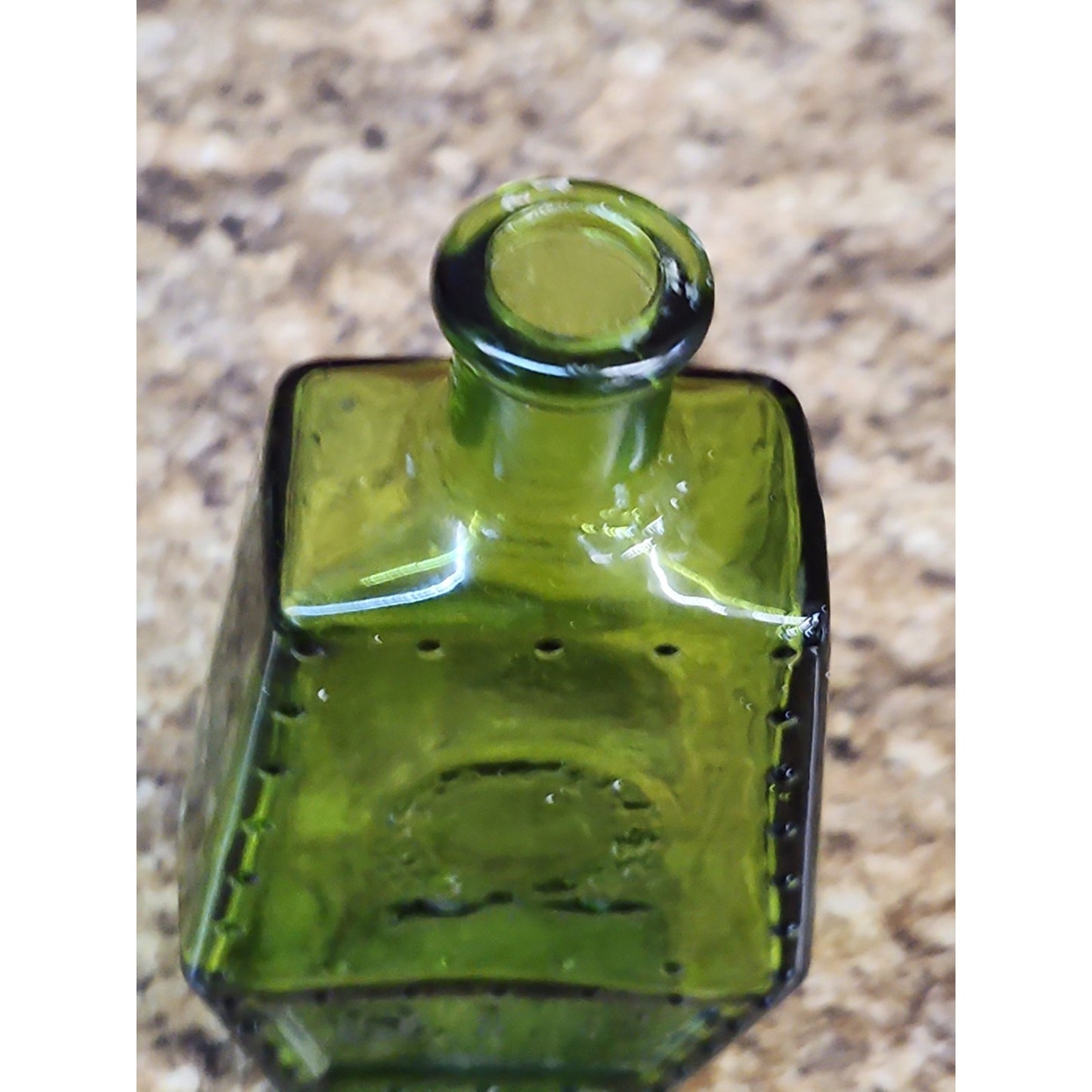 Rare Vintage Poison Medicine Bottle Wheaton Green RIP Coffin Horror Gothic