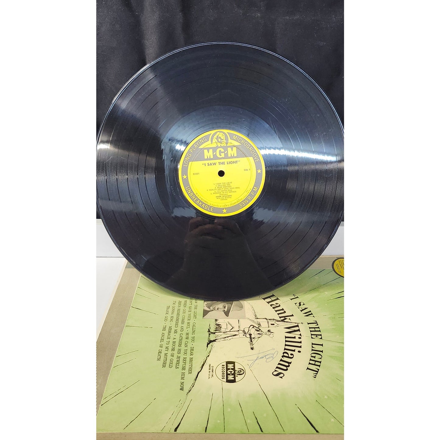 Hank Williams I Saw The Light MGM E3331 1956 LP Vinyl Record Country Gospel