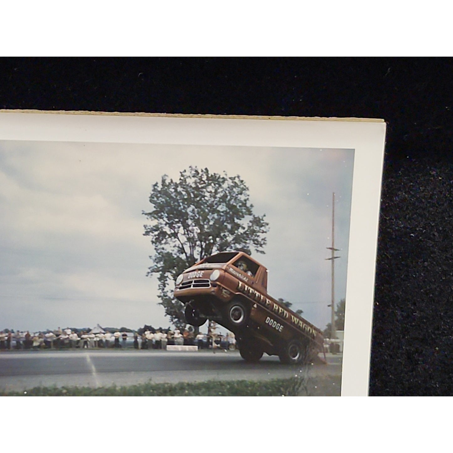 Vintage Original Racing Photograph "Little Red Wagon" At National Trail Raceway