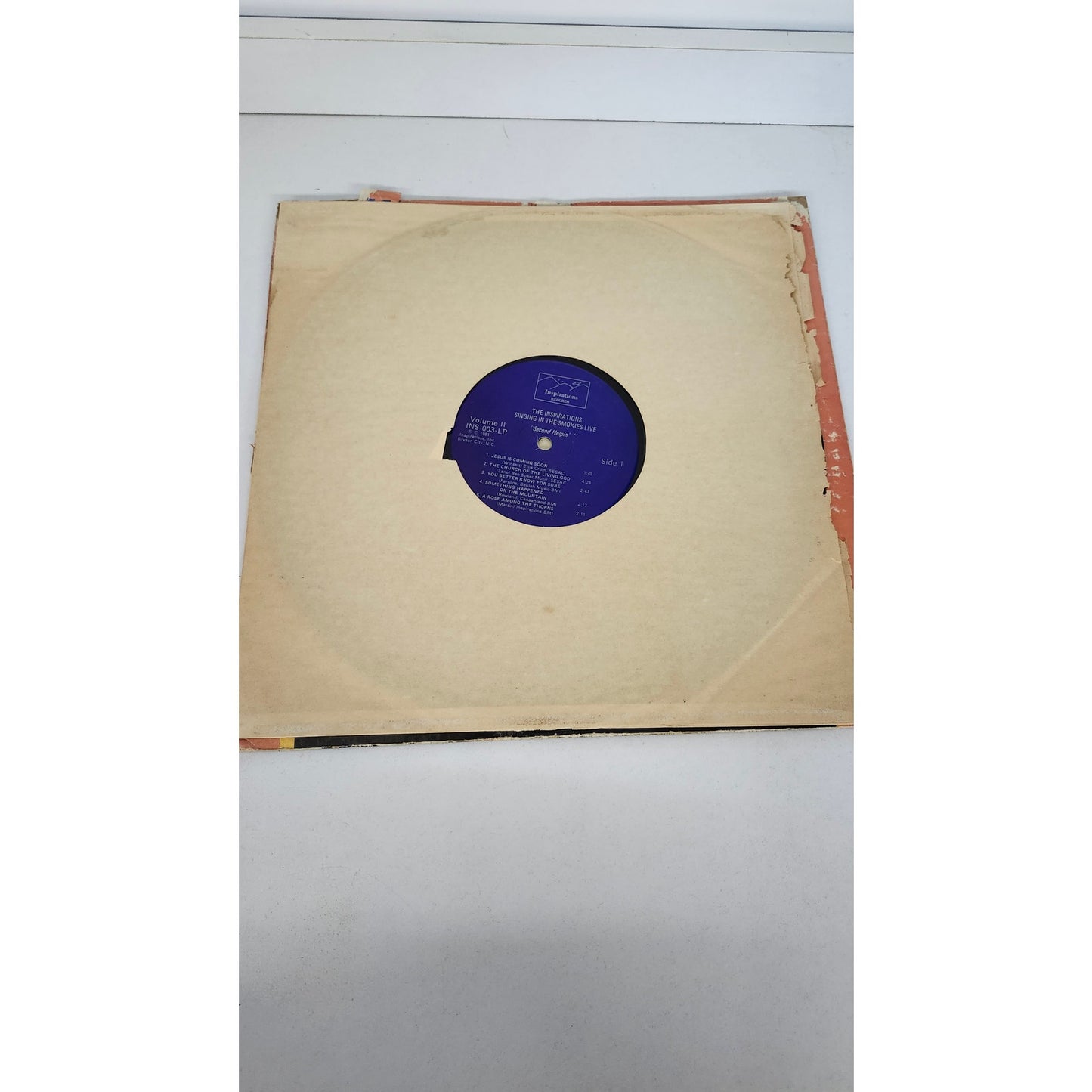 Signed The Inspirations Singing In The Smokies Live Second Helpin' Vol. II LP