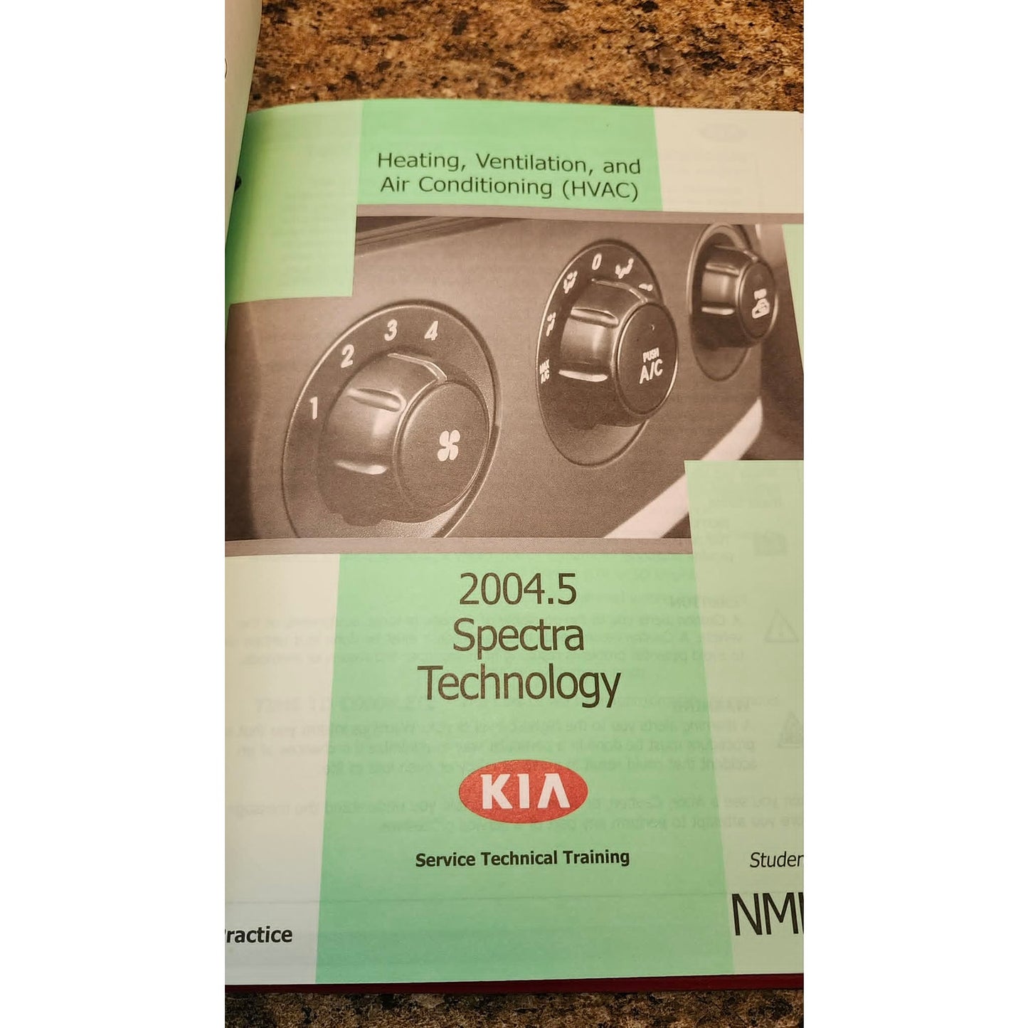 Kia University Training 2004.5 Spectra Service Technical Training Manual Book