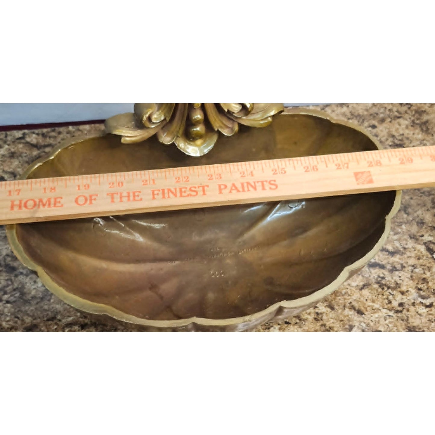 Vintage Syroco 1972 MCMLXXII Wall Ladle Planter Ornate Gold Rococo 31.5" Tall