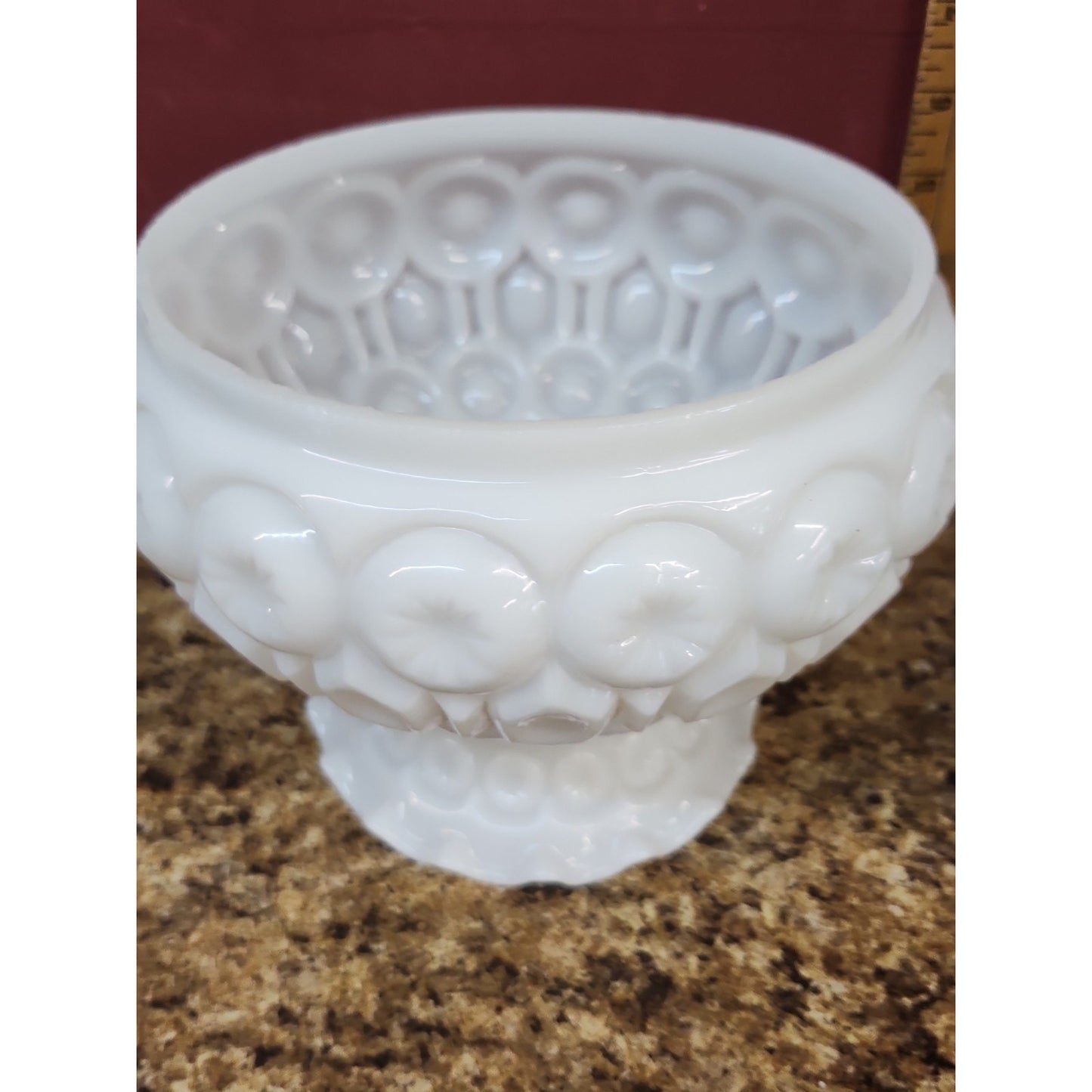 Vintage LE Smith Milk Glass Moon & Star Lamp Shade 6 3/4" Fitter 6" tall