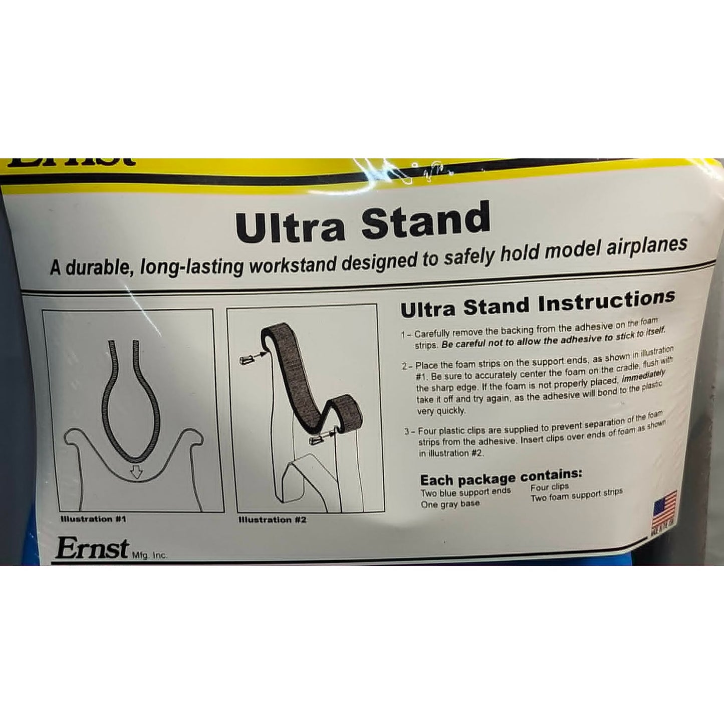 Ernst Ultra 157 Stand Model Airplane Durable Aircraft Workstand Blue Gray USA
