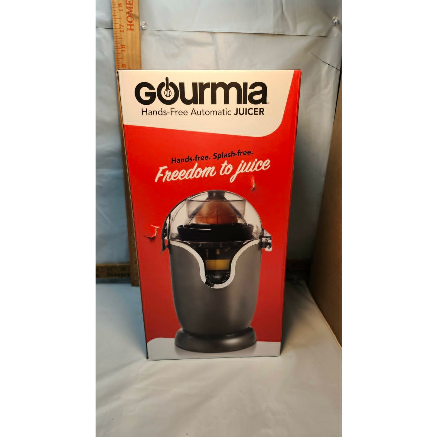 New Gourmia Hands Free Automatic Electric Citrus Juicer Gray Universal Cone