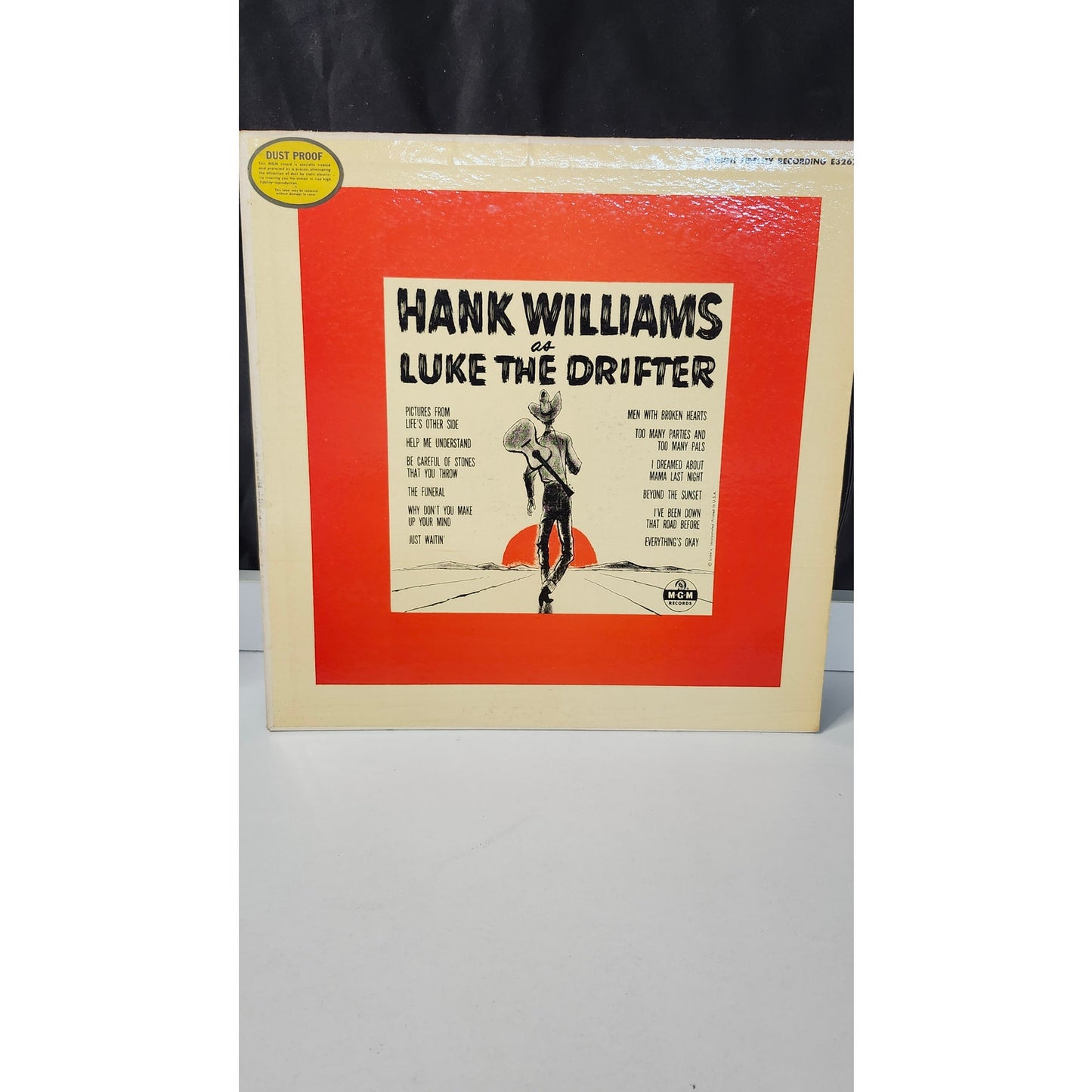 Hank Williams as Luke The Drifter LP Album MGM 1955 Microgroove E3267 Country