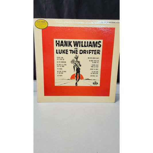 Hank Williams as Luke The Drifter LP Album MGM 1955 Microgroove E3267 Country