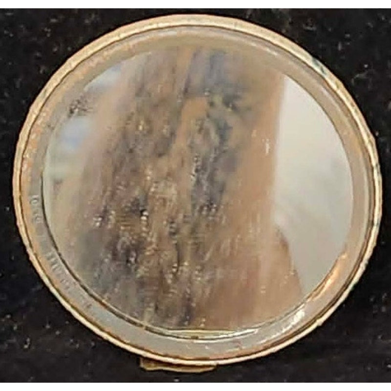 Vintage 80s Compact Pocket Mirror 2 Inches Celluloid Beach Couple Retro