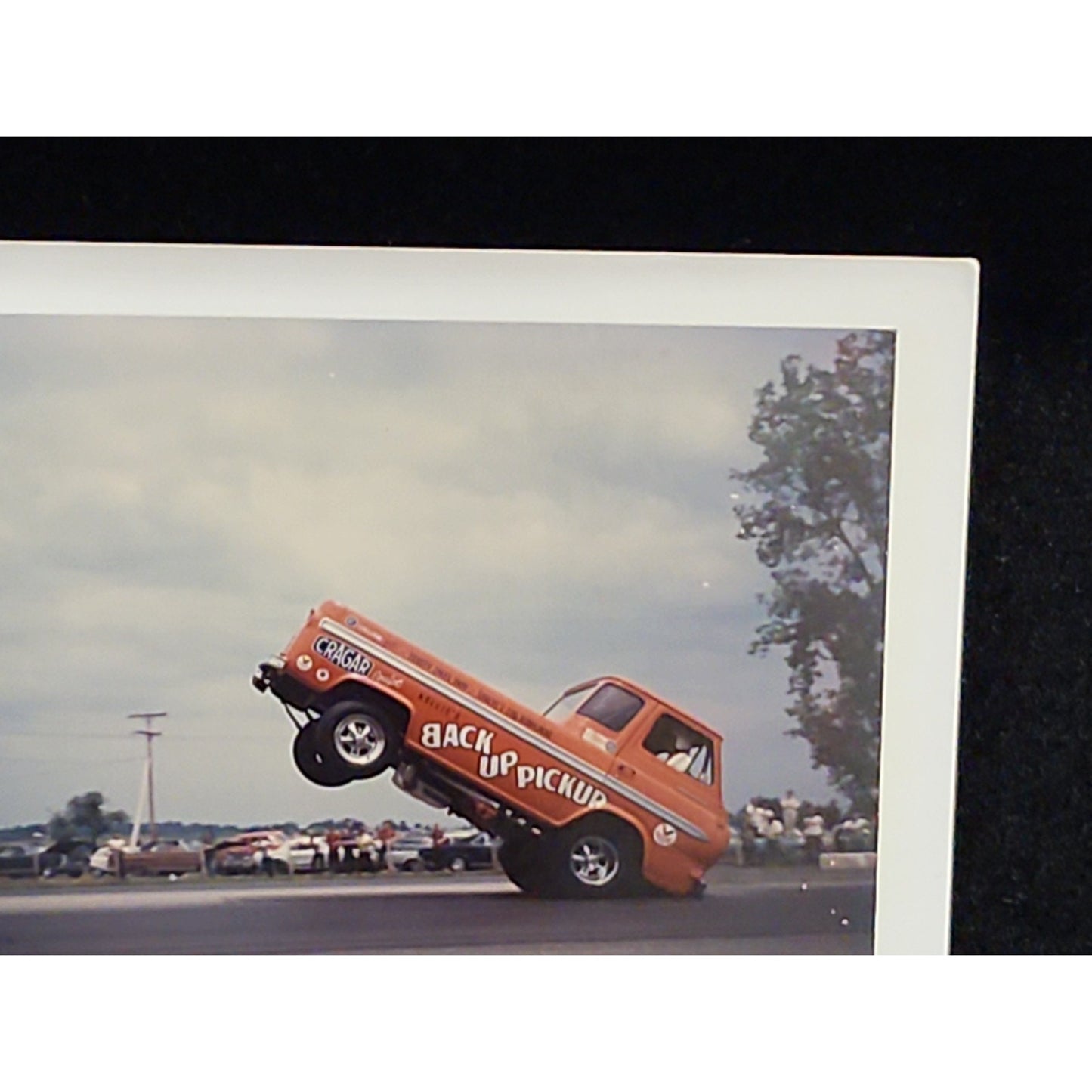 Vintage Original Racing Photograph "Back Up Pickup" At National Trail Raceway