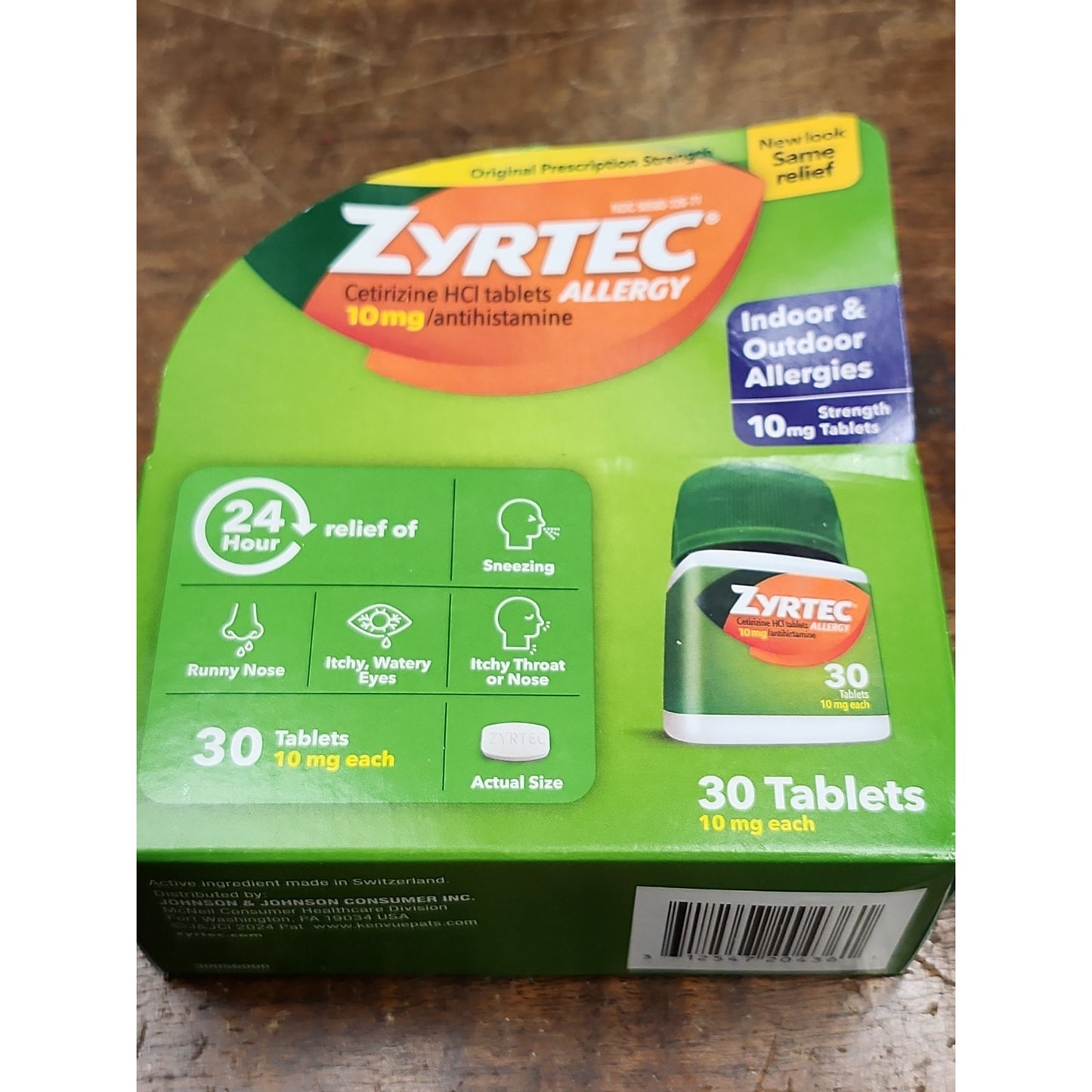 Zyrtec Allergy Relief 10mg 30 Tablet Count Exp 11/2027