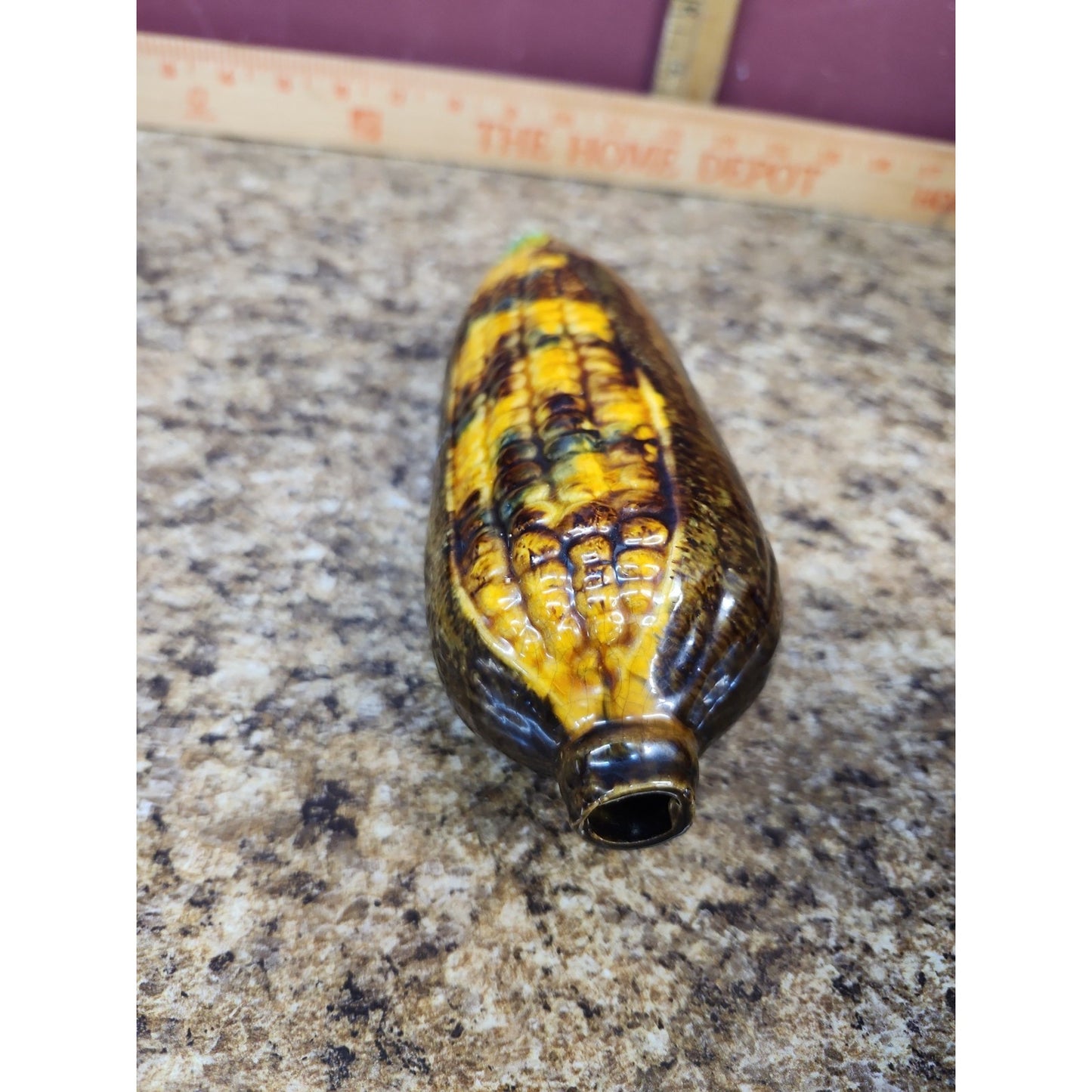 Antique William Foust & Sons Distillery Ceramic Corn Whiskey Flask