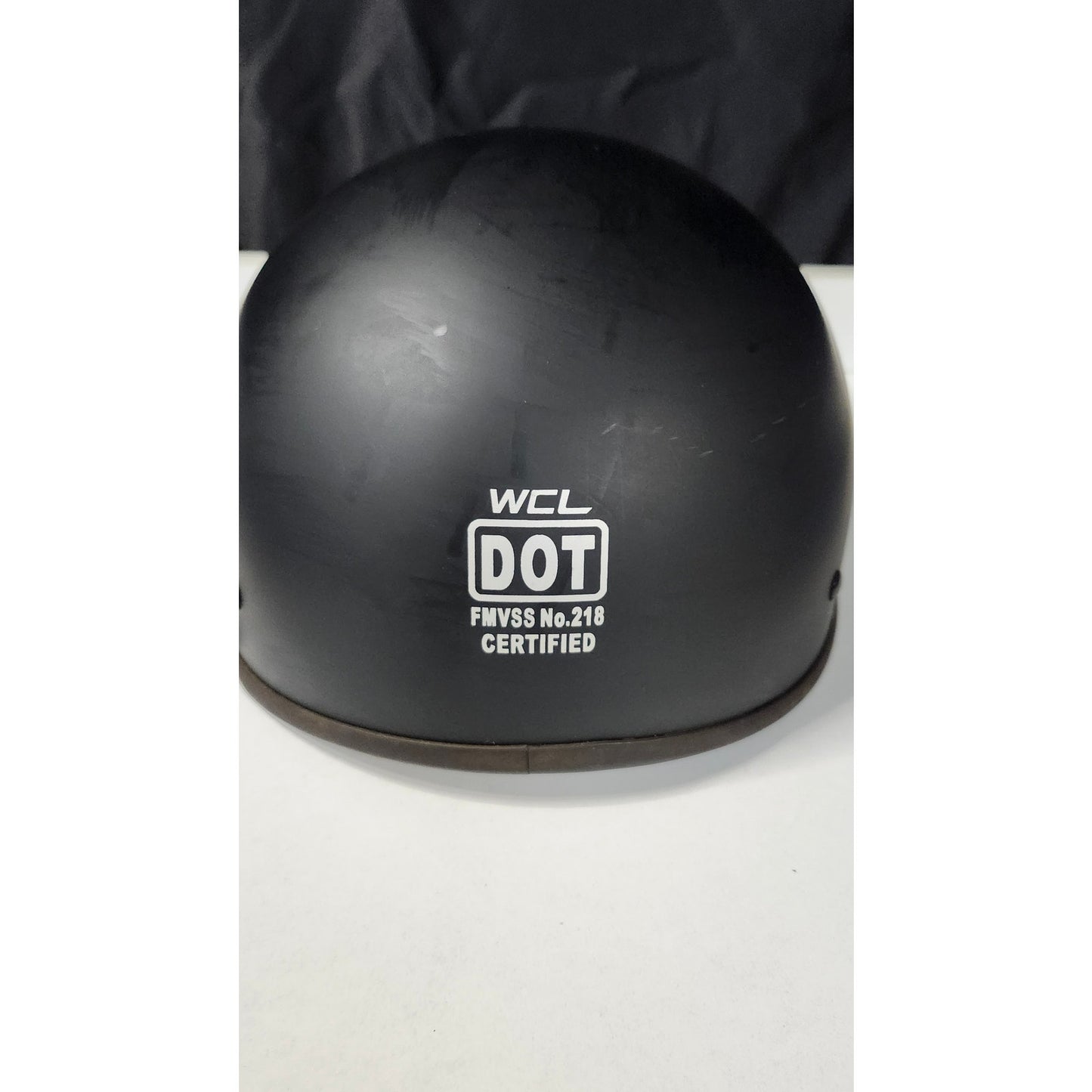 WCL Beanie Half Helmet Matte Black Motorcycle DOT Certified Size M WC888