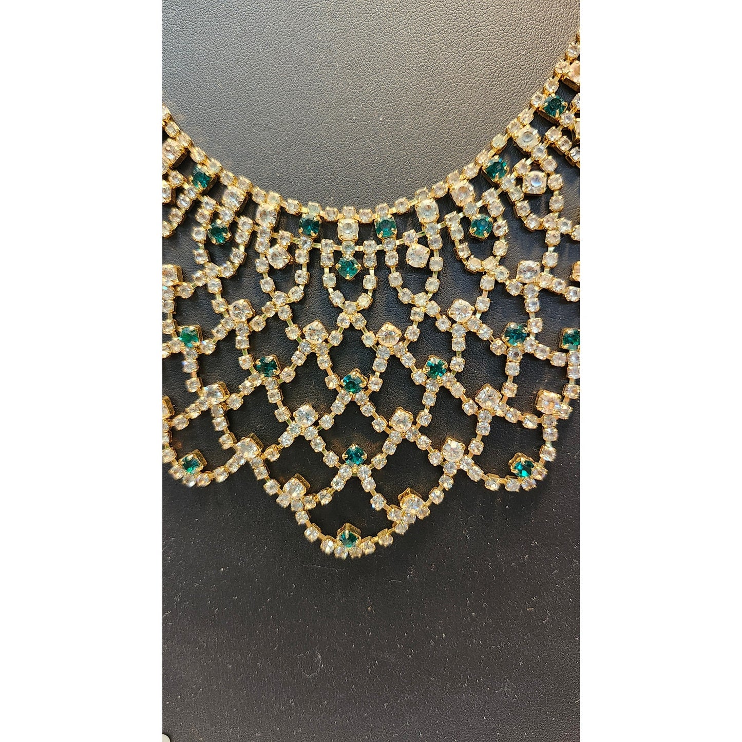 JBK Jackie O Jacqueline Kennedy Collection Camrose & Kross Emerald Bib Necklace