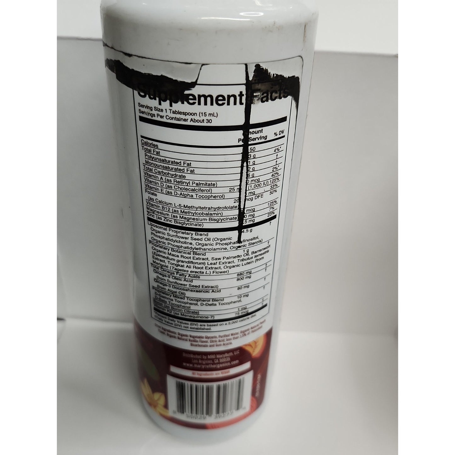 Mary Ruth’s Men´s 40+ Multivitamin Liposomal Vanilla Peach Liquid Supplement