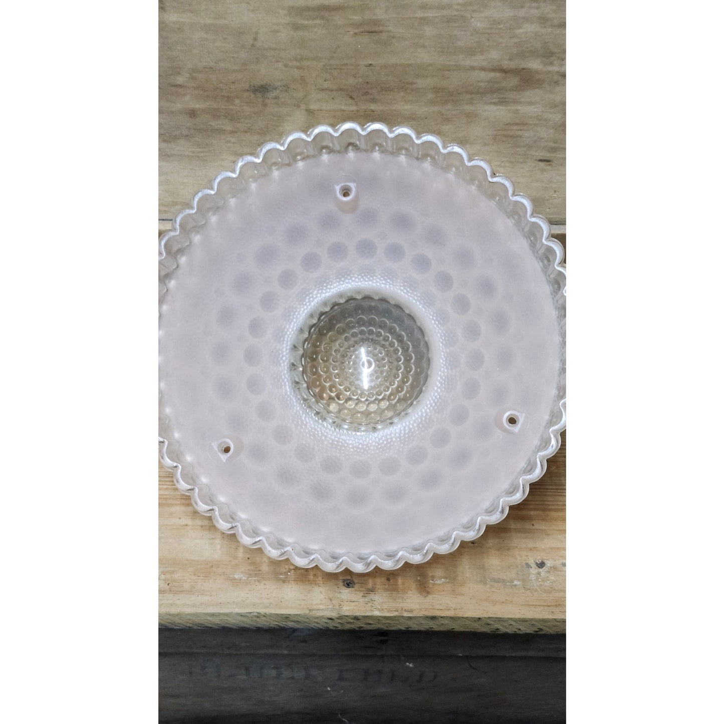 Vintage Hobnail Glass Ceiling Light Shade Replacement Cover Dome Pink 10 Inch