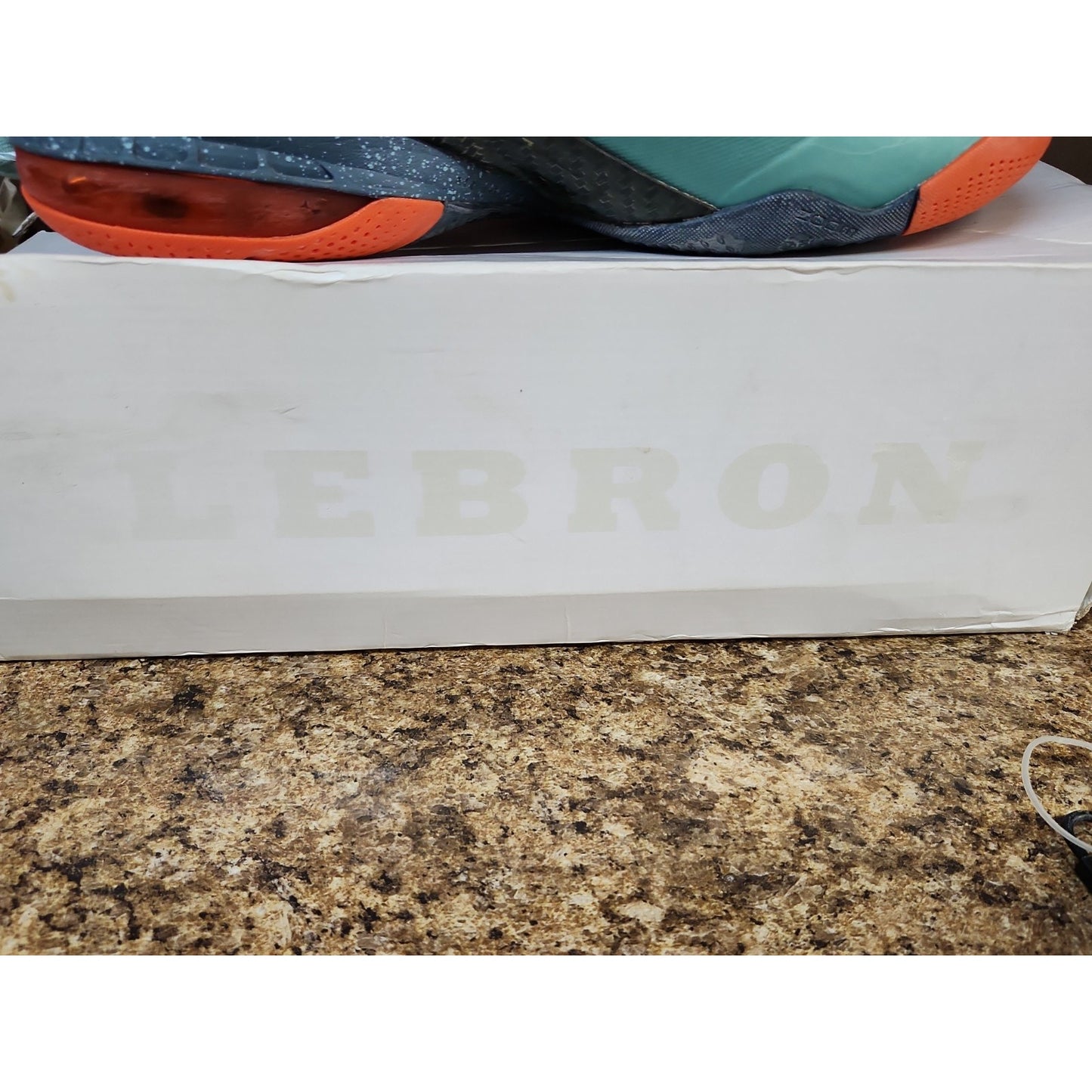 2011 Nike Zoom Lebron 9 IX Cannon Blue Orange Volt Men’s Size 12