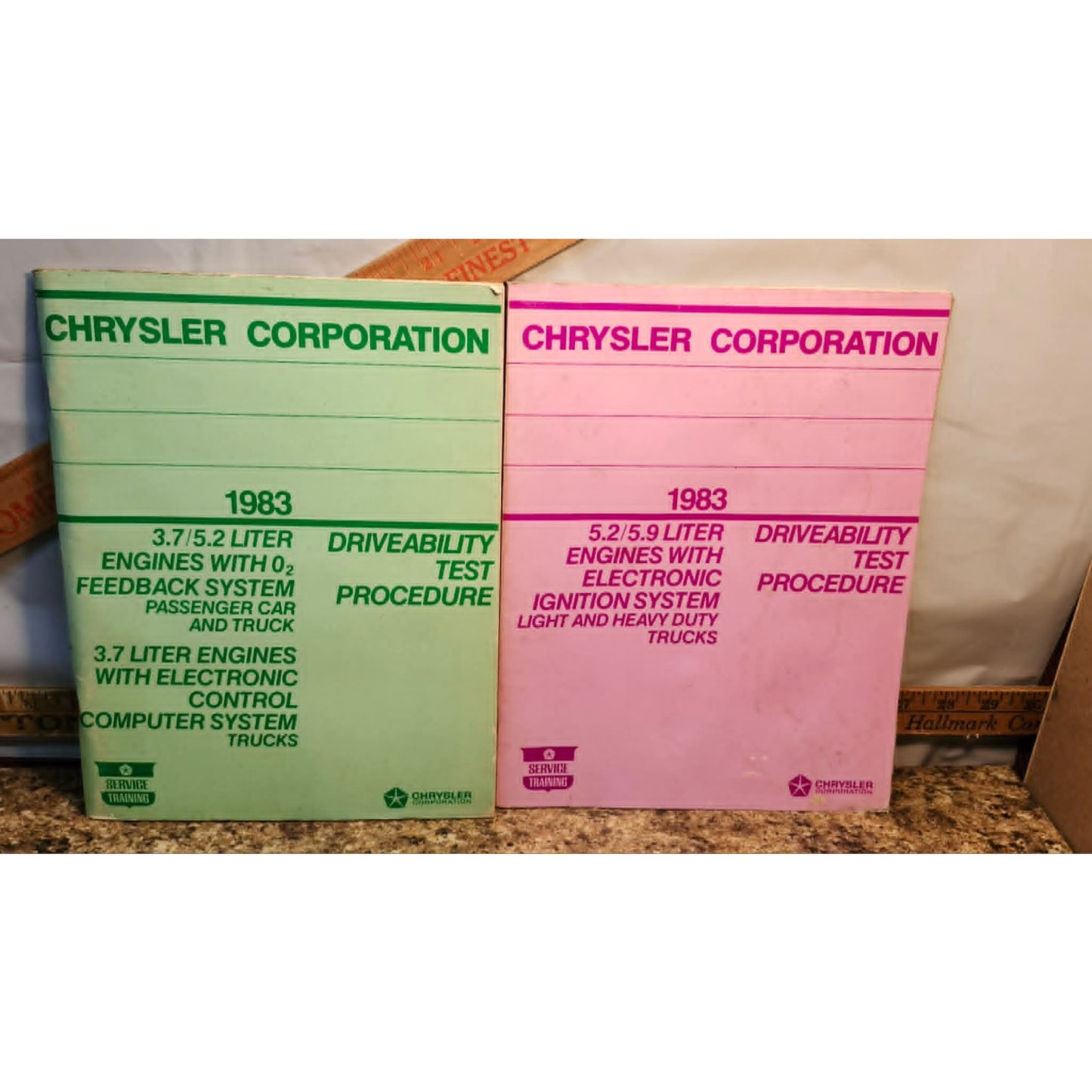 1983 Chrysler Corporation Driveability Test Procedure Manual Lot of 2 Service Book