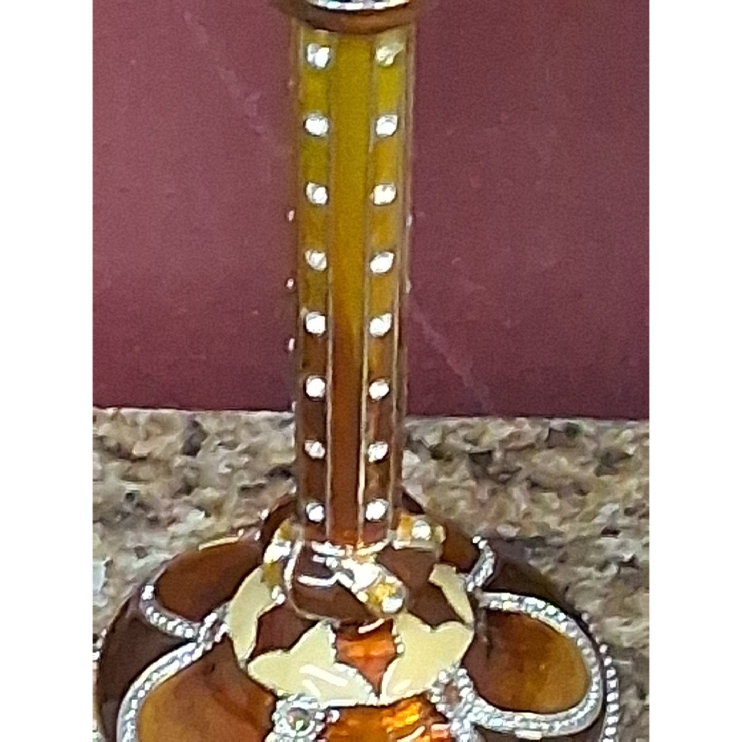 Jere' Wright Luxury Crystal Champagne Flute Sworavski Crystal Enamel