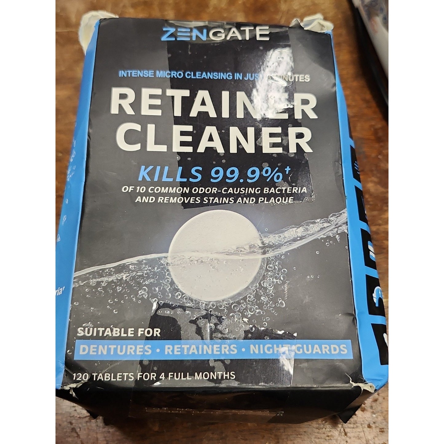 ZENGATE Retainer Cleaner Tablets Quick 3-Minute Clean for Dentures Retainers