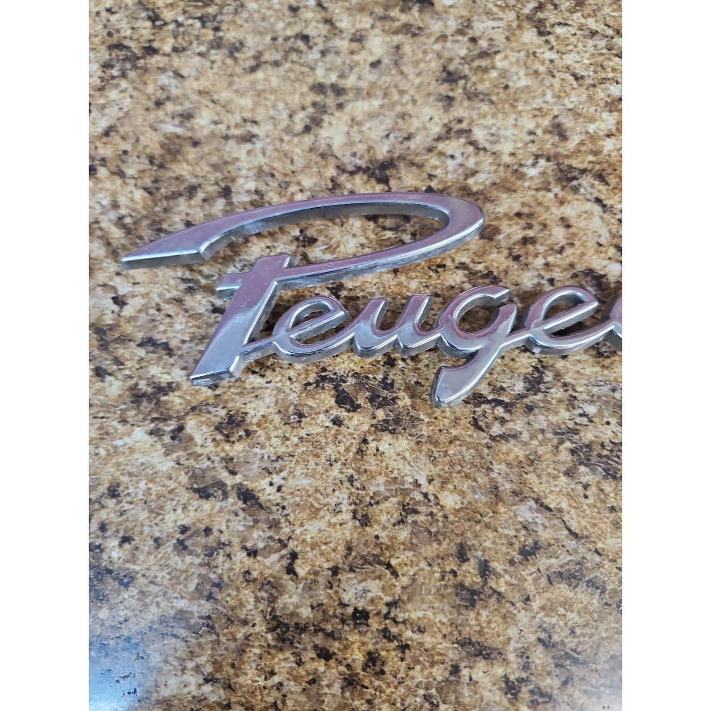 OEM Vintage Peugeot Chrome Car Logo Emblem
