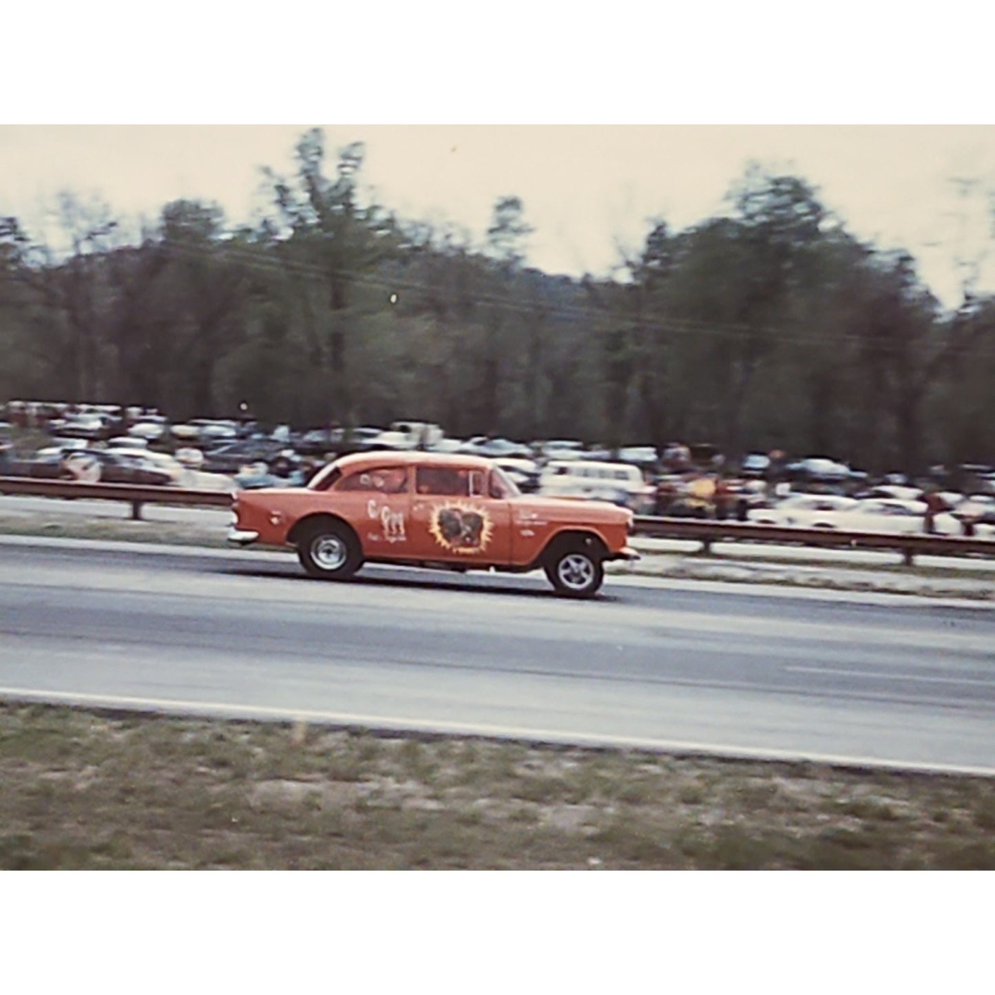 Vintage Red Baron D/Gas 1955 Chevy Drag Racing Photo 04-23-1967