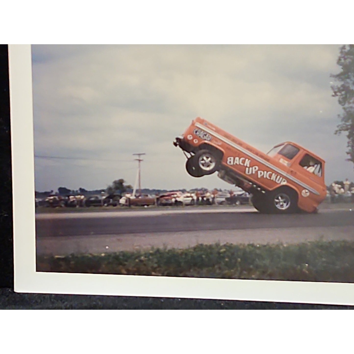 Vintage Original Racing Photograph "Back Up Pickup" At National Trail Raceway