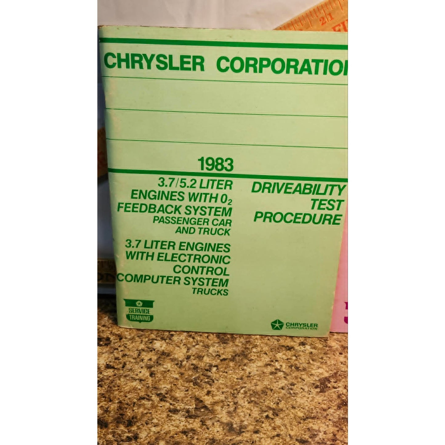 1983 Chrysler Corporation Driveability Test Procedure Manual Lot of 2 Service Book