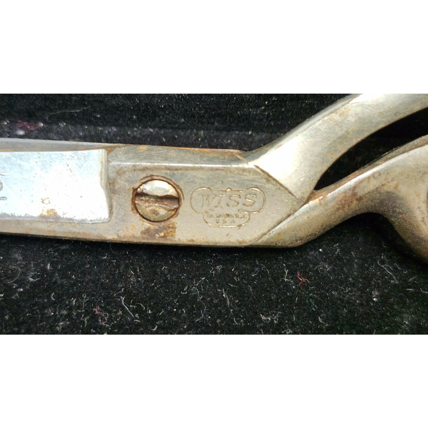 Vintage J. Wiss Sons Co No. 447 Inlaid Shears Scissors Steel Forged 7 Inch USA