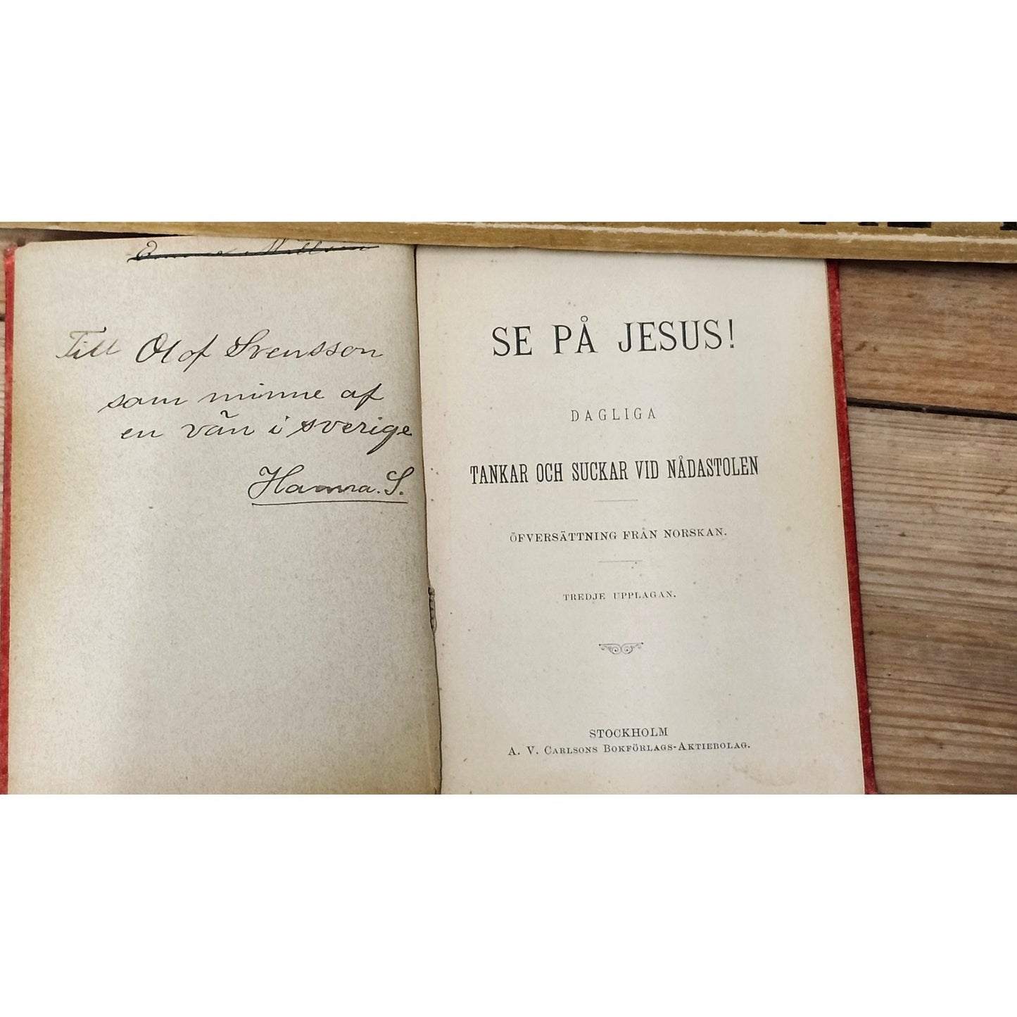 Antique 1897 Se Pa Jesus Swedish Christian Devotional Book 3rd Edition Hardcover