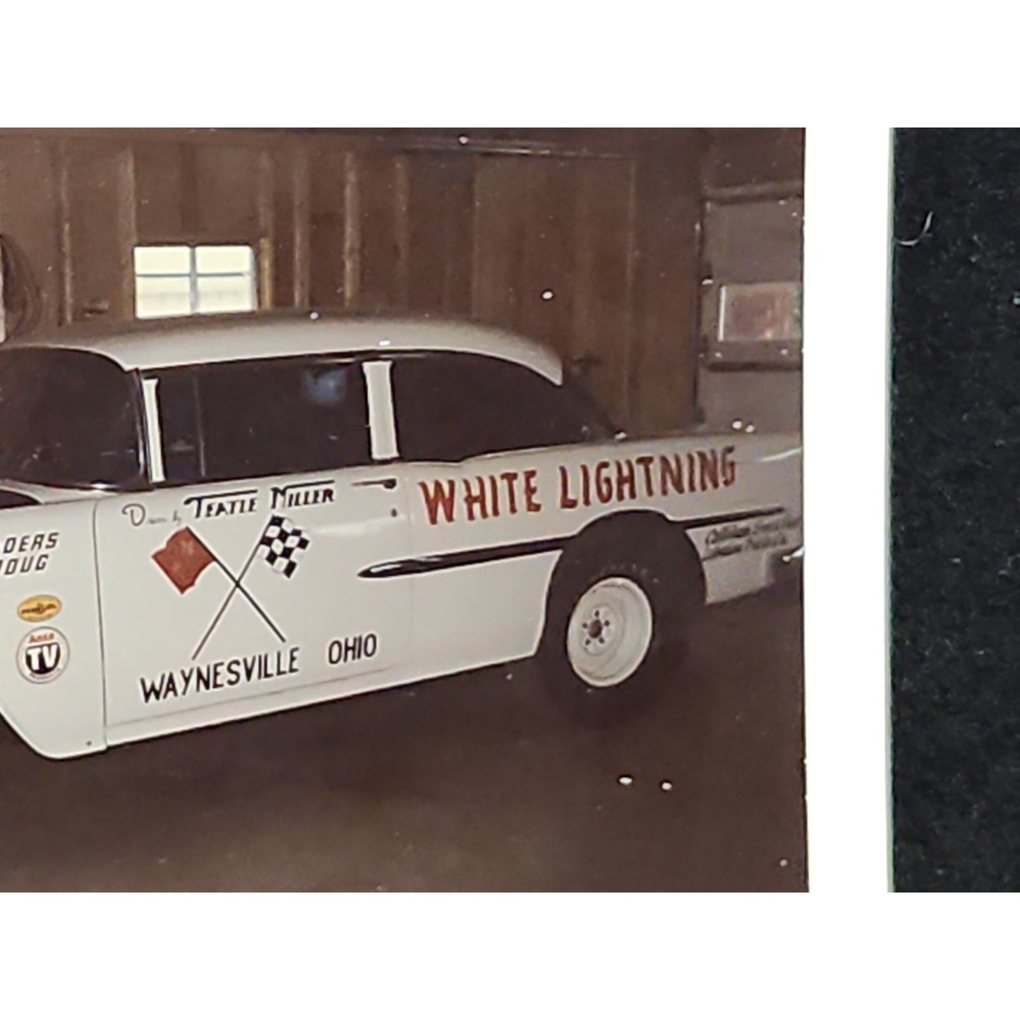 Vintage White Lightning Drag Racing Photo Teatle Miller Waynesville Ohio Chevy