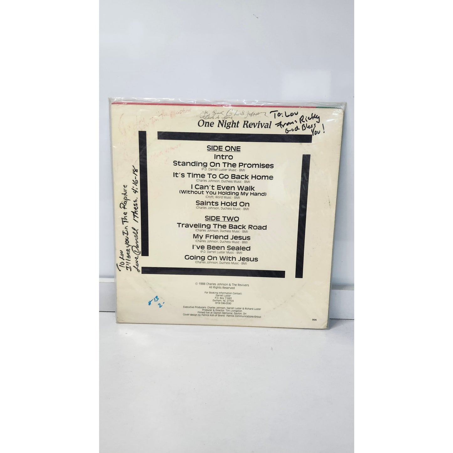 Charles Johnson The Revivers One Night Revival Better Way Records LP Album 1989