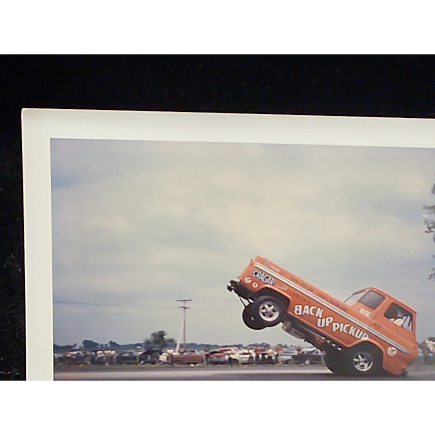 Vintage Original Racing Photograph "Back Up Pickup" At National Trail Raceway