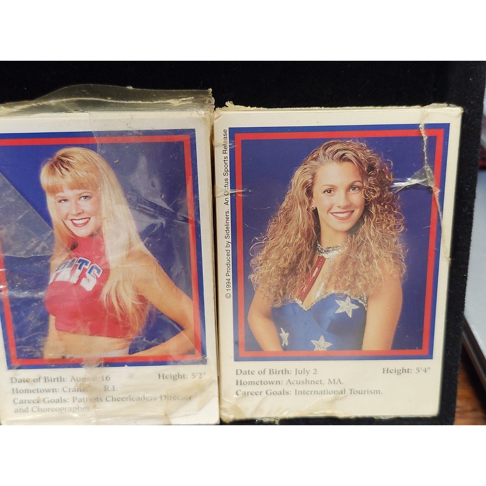 Lot Of 3 Packs 1994 Sideliners Patriots Cheerleaders NFL Trading Card Sets