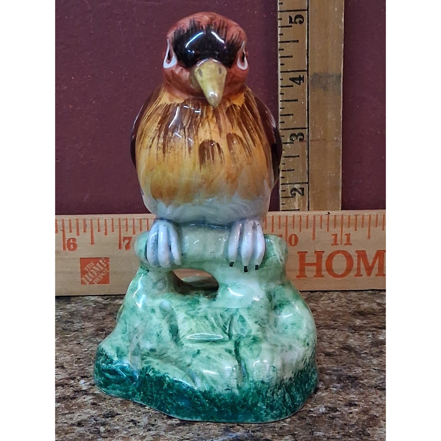 European Goldfinch Porcelain Figurine Italy Marked