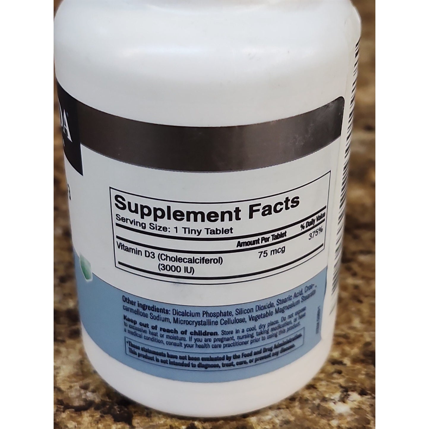 FREEDA Vitamin D3-3000 IU - Pure High Potency Kosher Supplement 100 Tablets