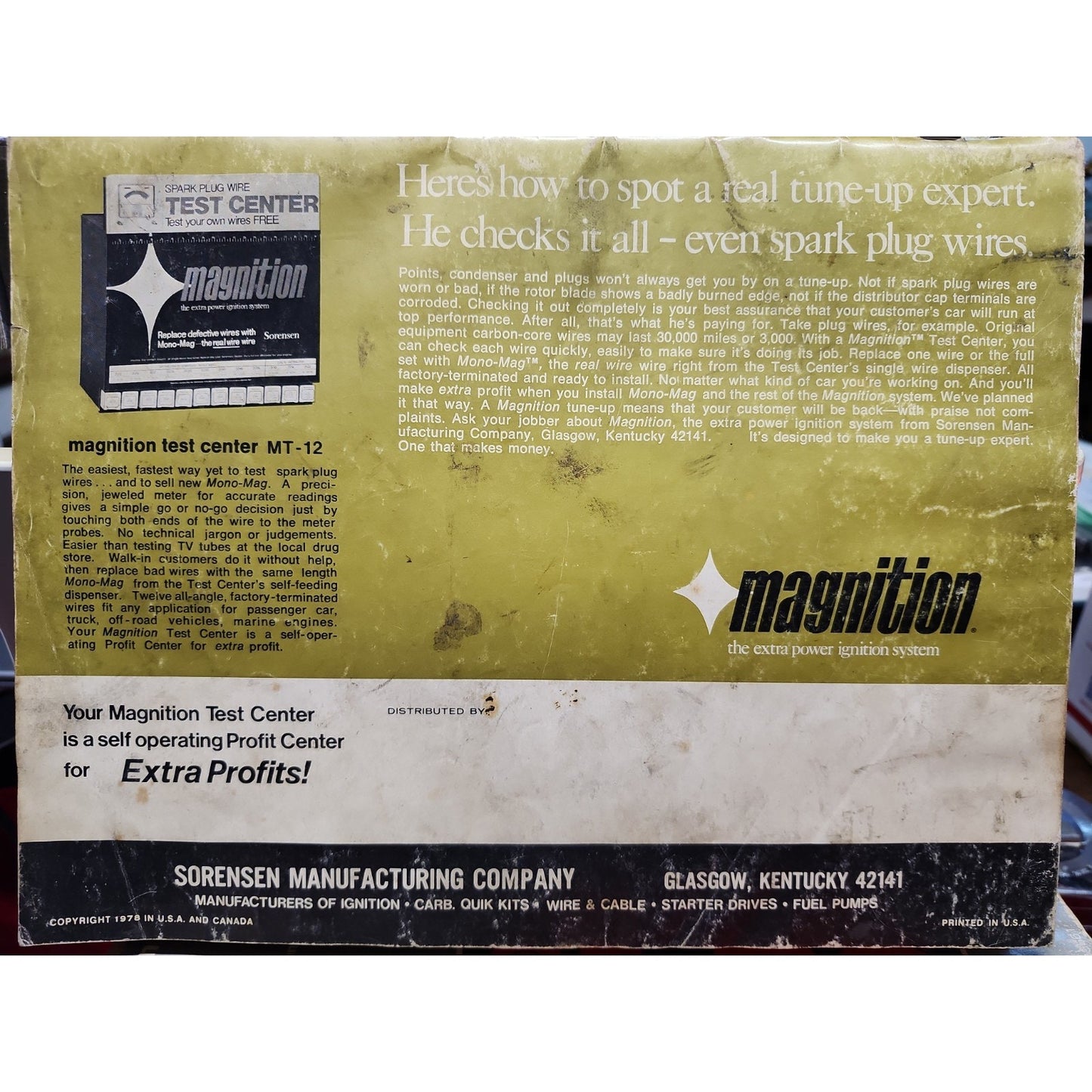 1978 Sorensen MAGNITION IGNITION TUNE-UP SPECS. Car Truck Tractor