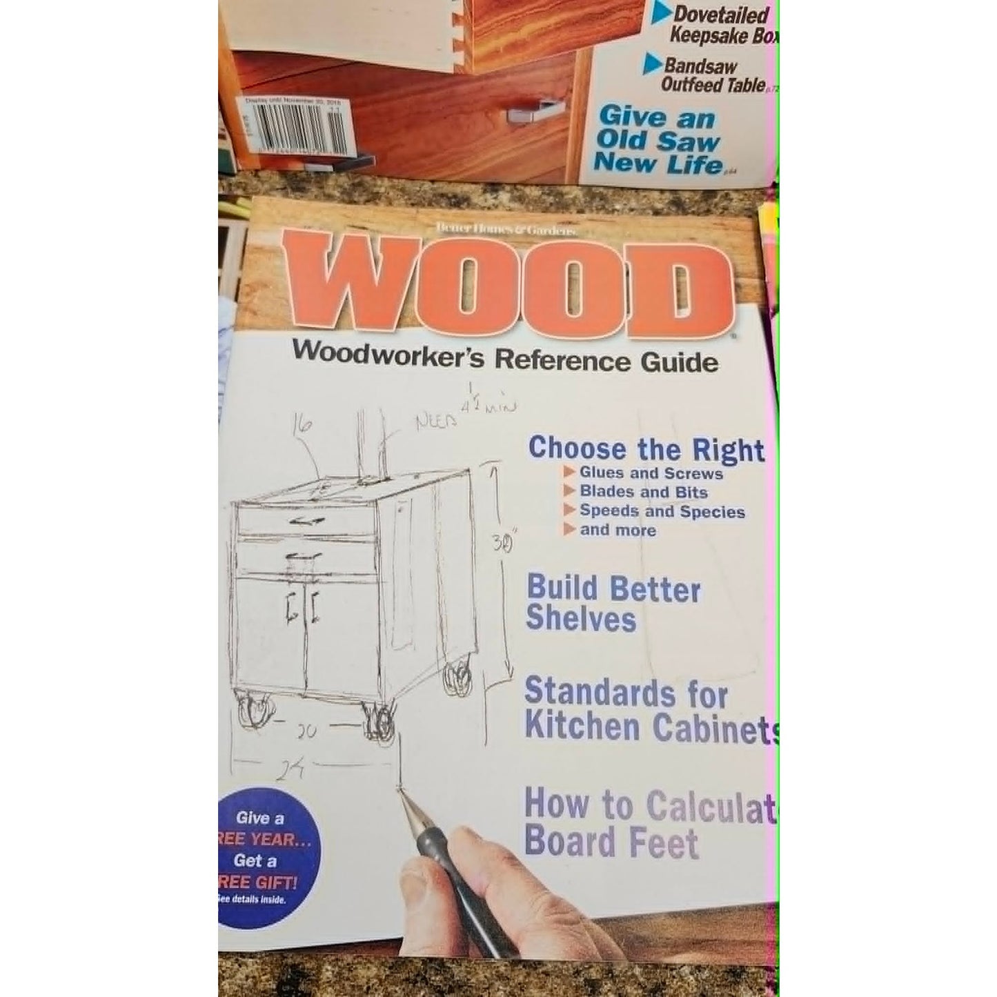 Lot of 6 WOOD Magazine Woodworking DIY Furniture Building Project Guides