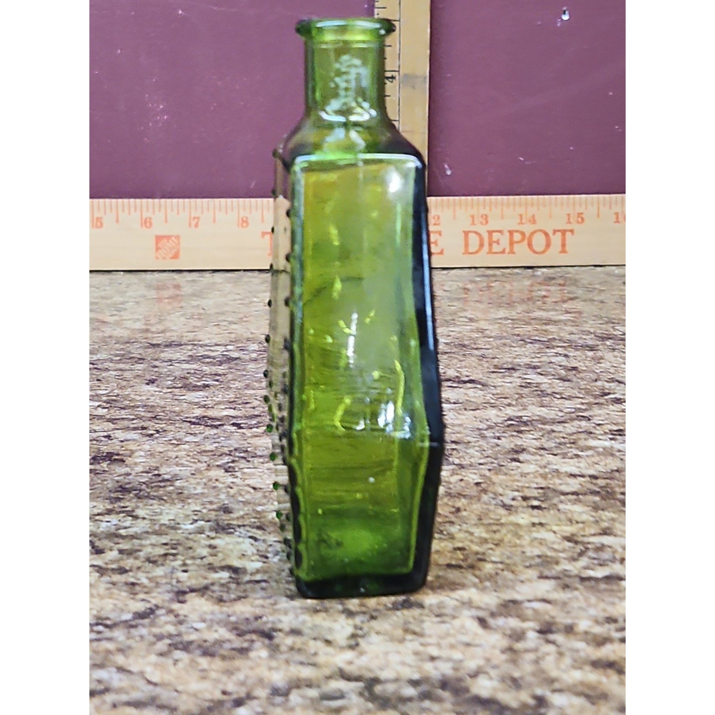 Rare Vintage Poison Medicine Bottle Wheaton Green RIP Coffin Horror Gothic