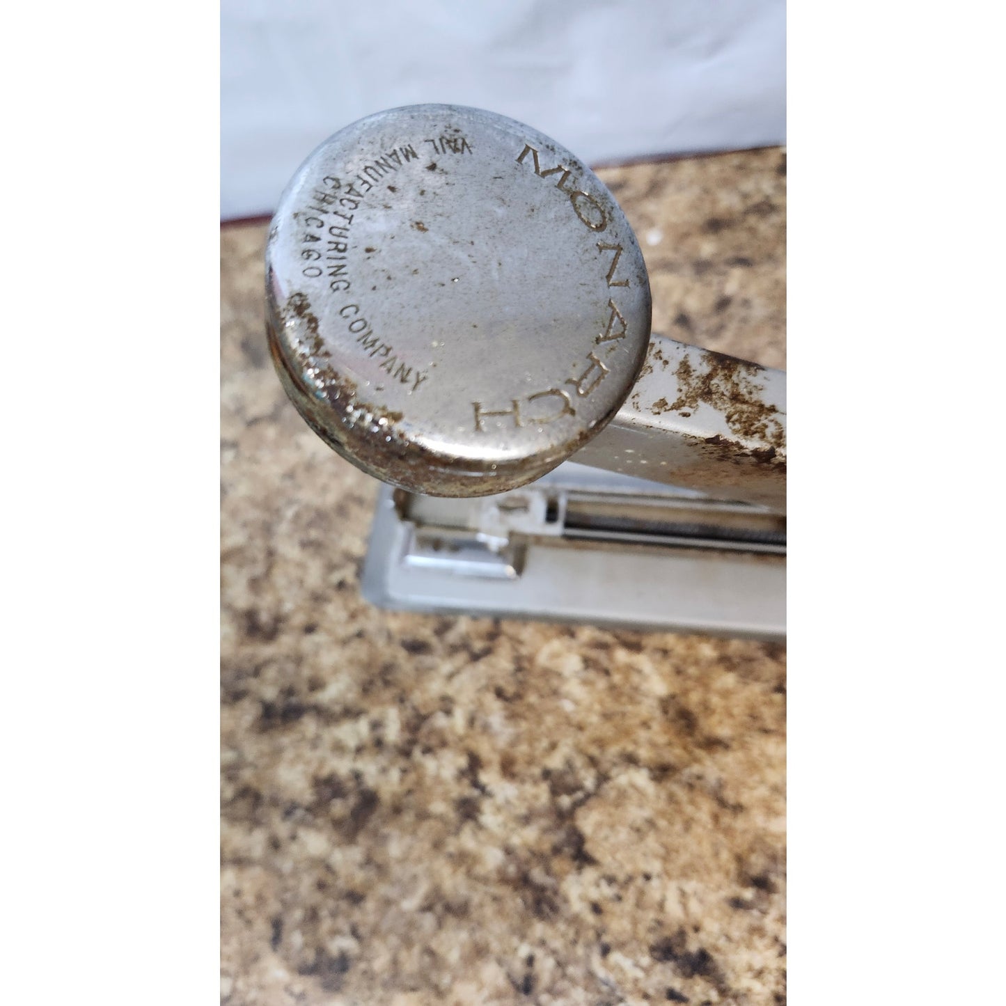 Vintage Monarch Stapler Vail Manufacturing Co Chicago Heavy Duty Metal Office