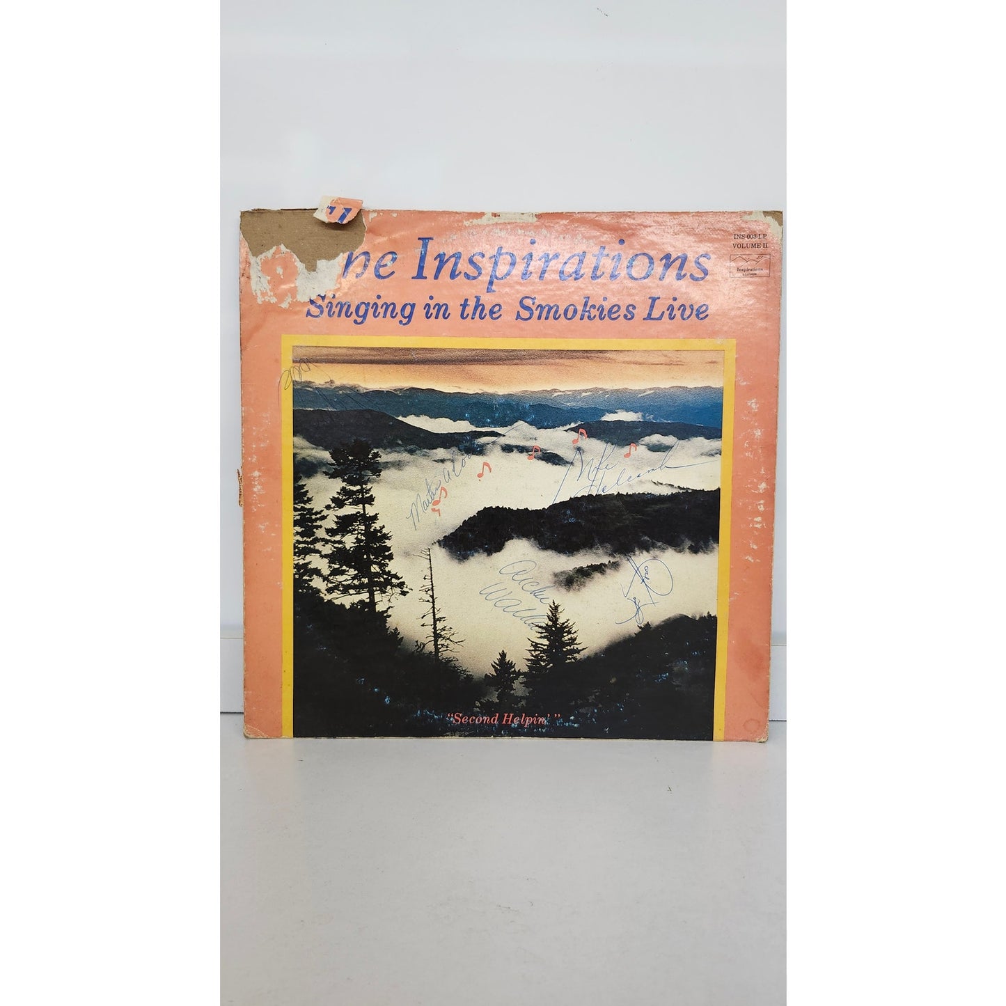 Signed The Inspirations Singing In The Smokies Live Second Helpin' Vol. II LP