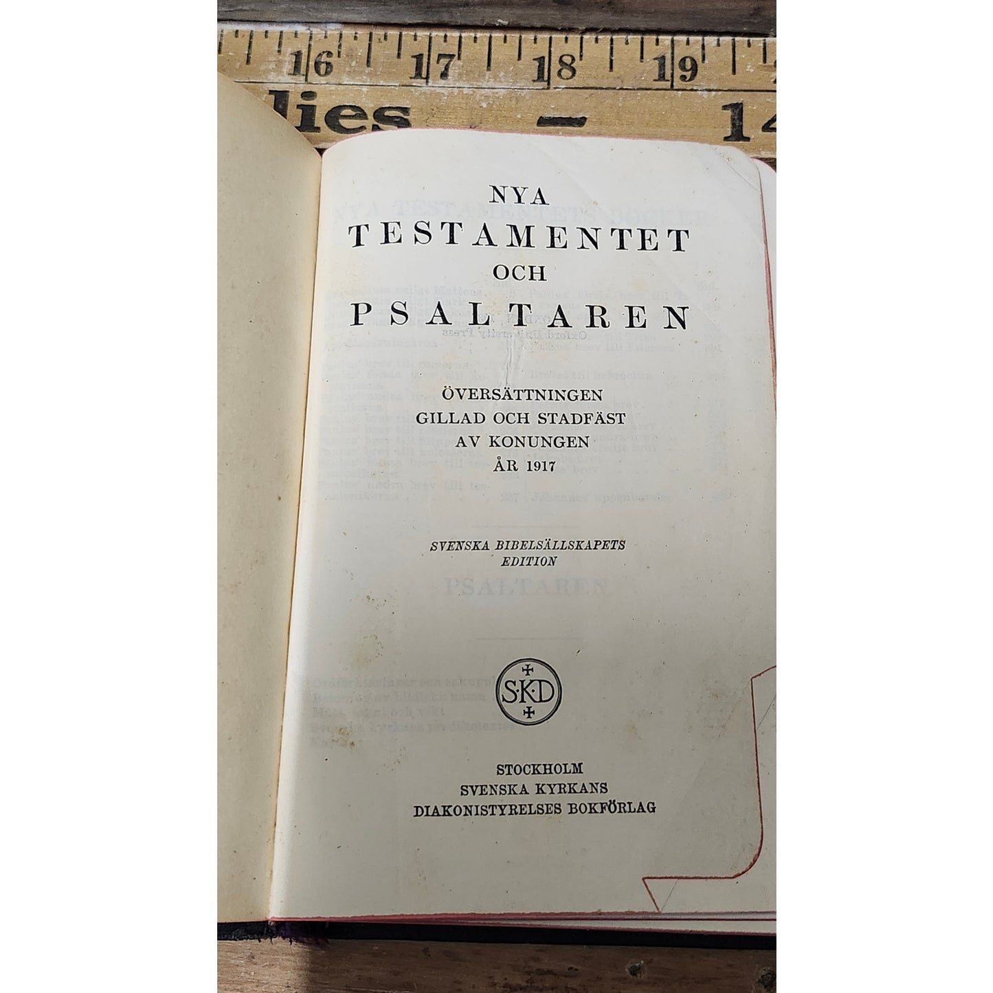 Vintage 1937 Swedish New Testament & Psalms Hardcover Bible 1917 Translation