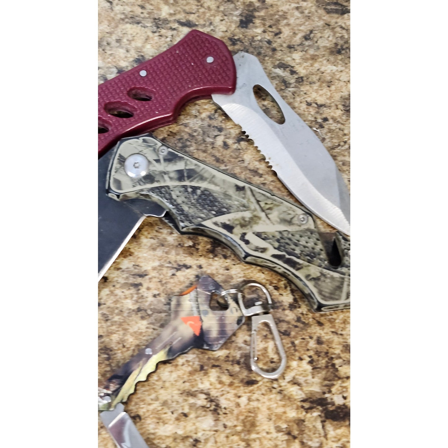 Rough Rider 3 Blade Folding Pocket Knife Brown Bone Handle Stainless Steel Lot