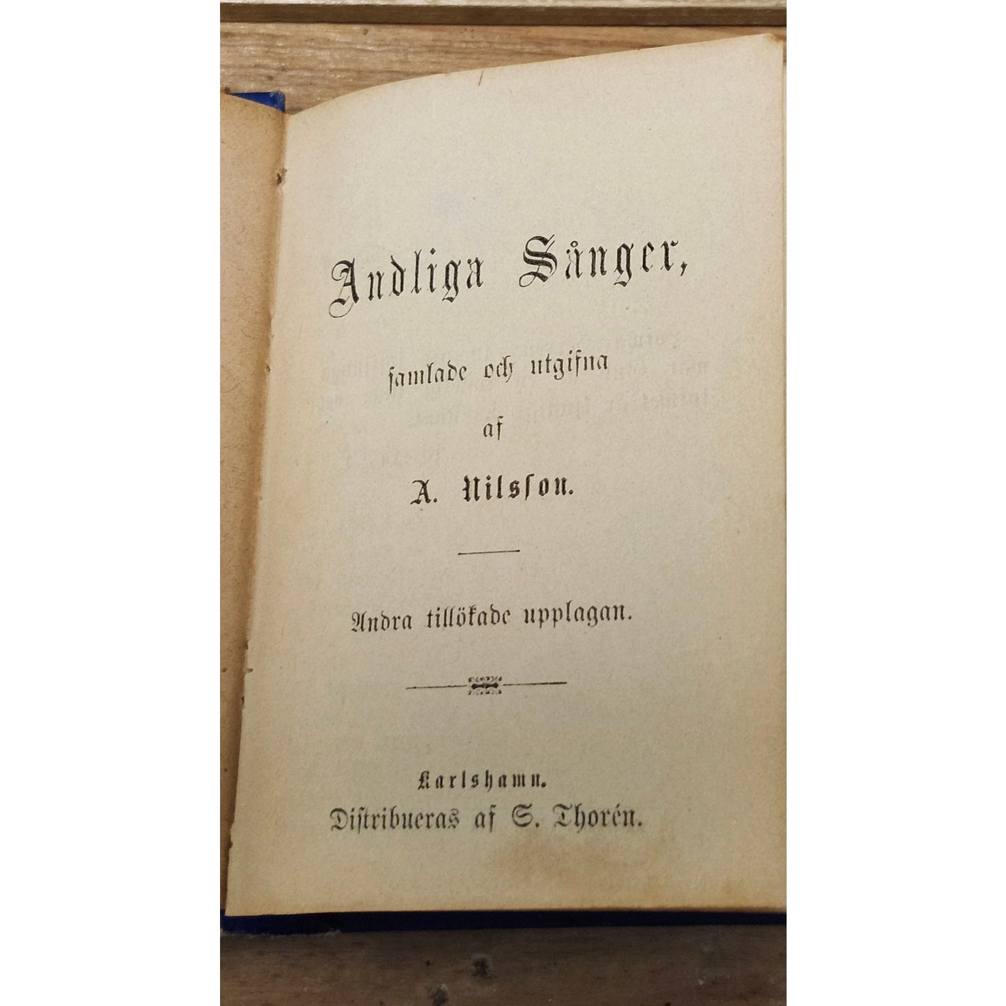 Antique 1898 Andliga Sanger 2nd Enlarged Edition Swedish Christian Hymnal