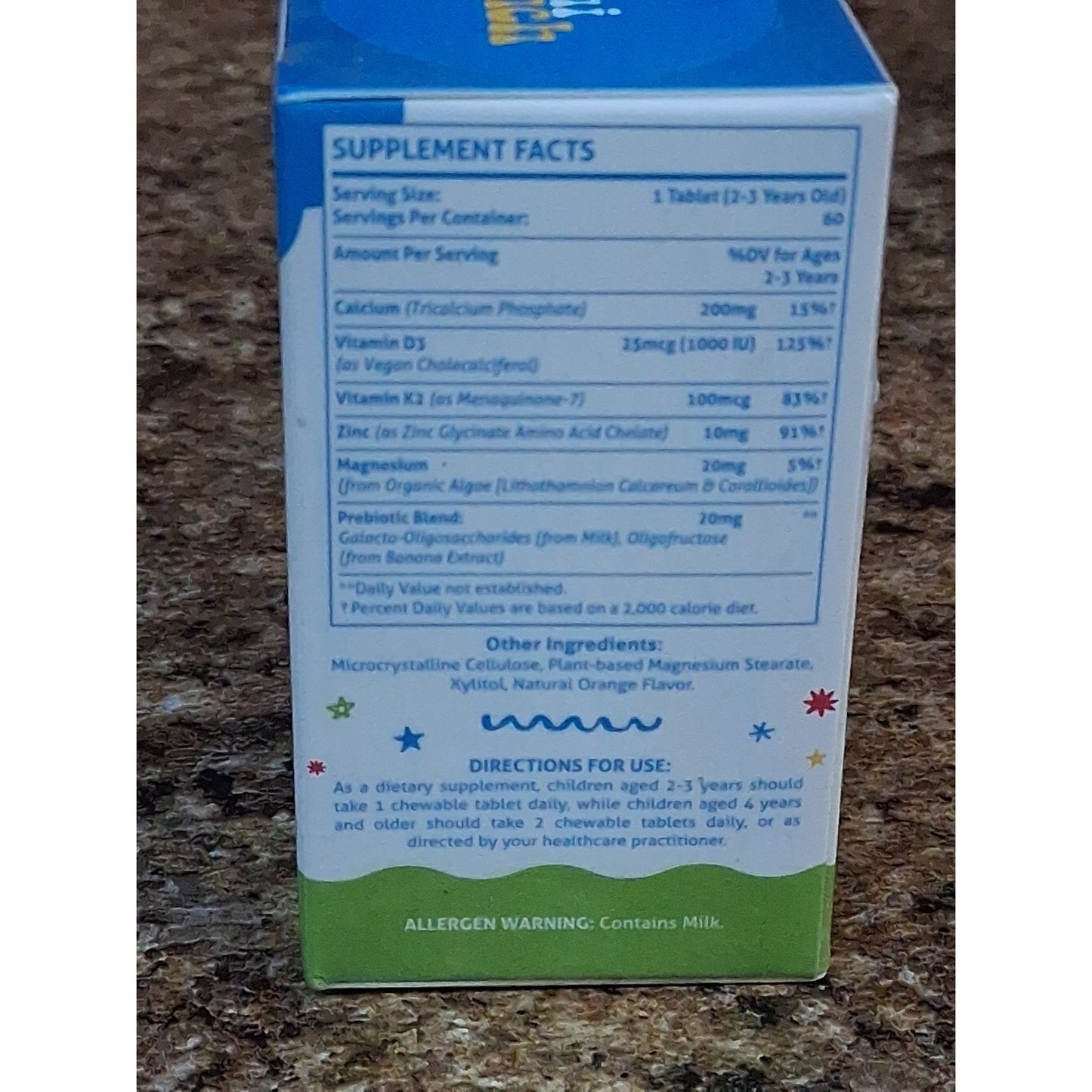 Chi Qwench 500 MG Calcium Bone Growth Kids Supplement 60 Chewable Tabs Exp 04/27
